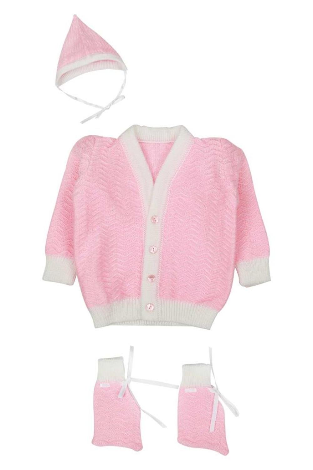 Mee Mee Baby Sweater Sets (Pink White)